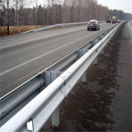 Highway Hot Dip Galvanized Safety Road w Beam Steel Guardrail Reflector Crash