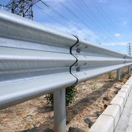 Safety Roller Barrier Three Waves Guardrail for Highway Guardrail Road Safety Steel Barrier